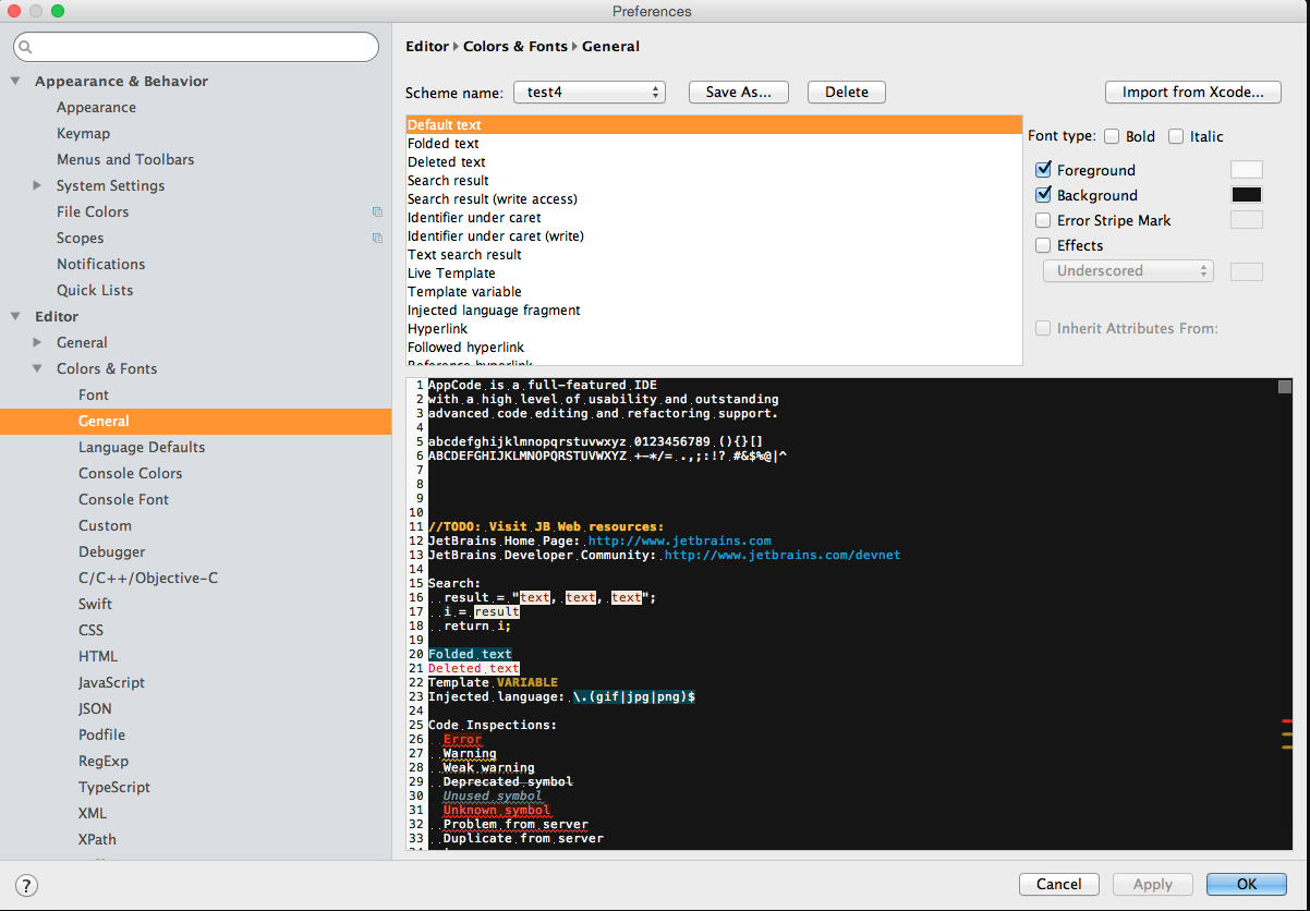 AppCode 3.1 scrollbar color IDEs Support (IntelliJ Platform) JetBrains